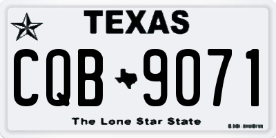 TX license plate CQB9071