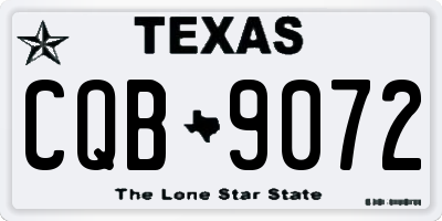 TX license plate CQB9072