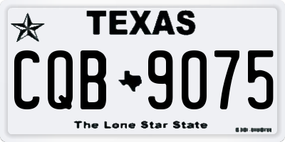 TX license plate CQB9075