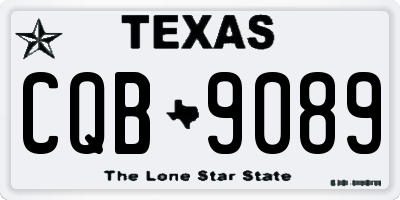 TX license plate CQB9089