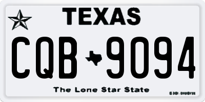 TX license plate CQB9094