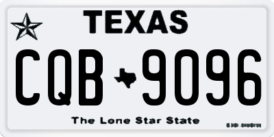 TX license plate CQB9096
