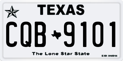 TX license plate CQB9101