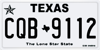 TX license plate CQB9112