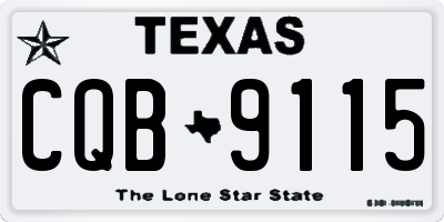 TX license plate CQB9115