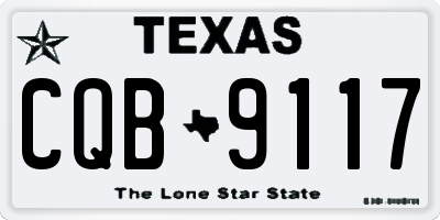 TX license plate CQB9117