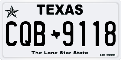 TX license plate CQB9118