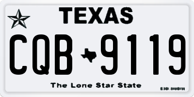 TX license plate CQB9119