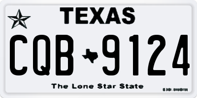 TX license plate CQB9124