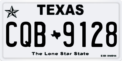TX license plate CQB9128