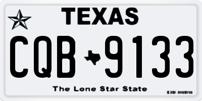 TX license plate CQB9133