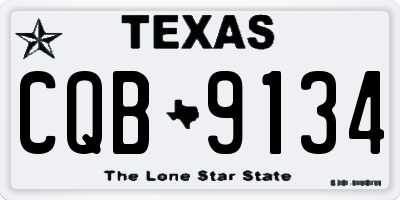 TX license plate CQB9134