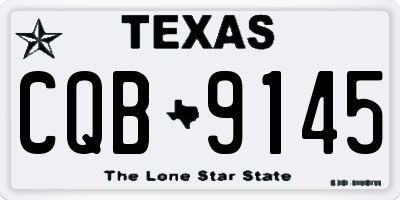 TX license plate CQB9145
