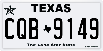 TX license plate CQB9149