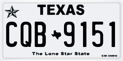 TX license plate CQB9151