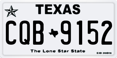 TX license plate CQB9152