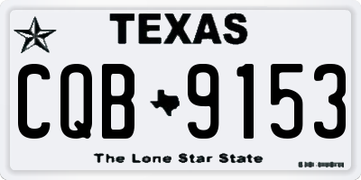 TX license plate CQB9153