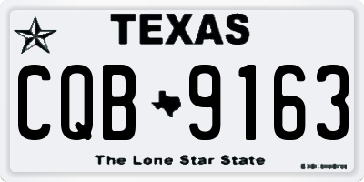 TX license plate CQB9163