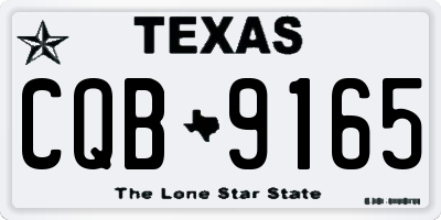 TX license plate CQB9165