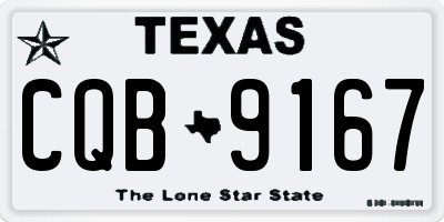 TX license plate CQB9167