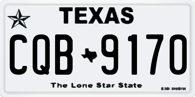 TX license plate CQB9170