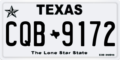 TX license plate CQB9172