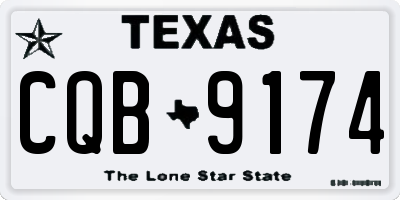 TX license plate CQB9174