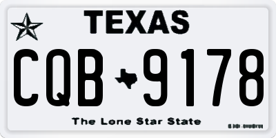 TX license plate CQB9178