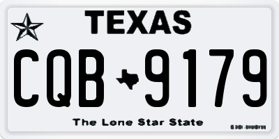 TX license plate CQB9179