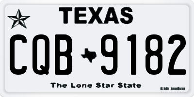 TX license plate CQB9182