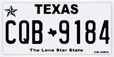 TX license plate CQB9184