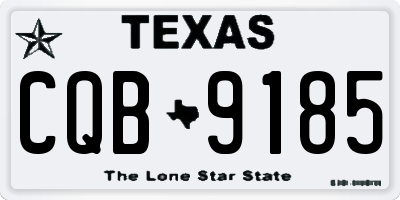 TX license plate CQB9185
