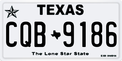 TX license plate CQB9186