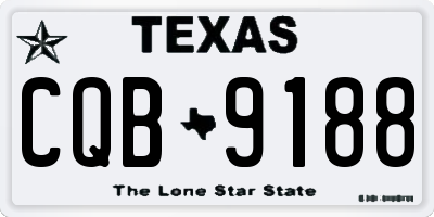 TX license plate CQB9188