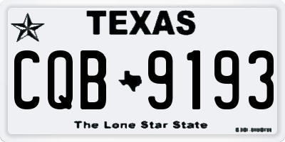 TX license plate CQB9193