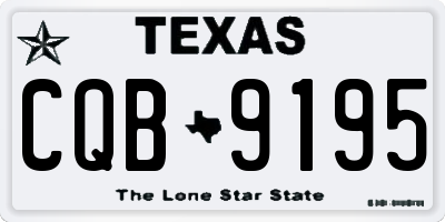 TX license plate CQB9195
