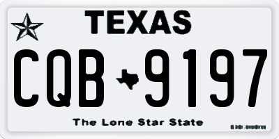 TX license plate CQB9197