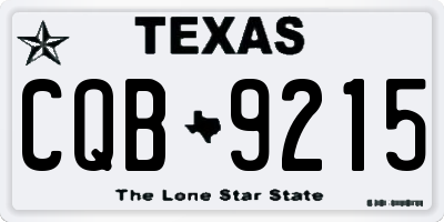 TX license plate CQB9215