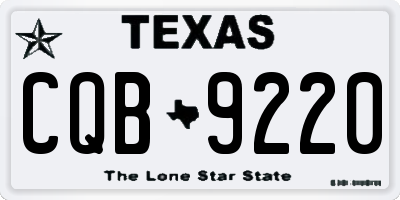 TX license plate CQB9220