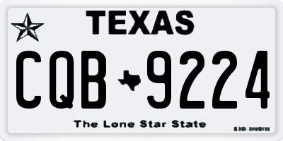 TX license plate CQB9224