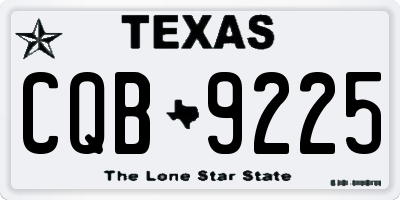 TX license plate CQB9225