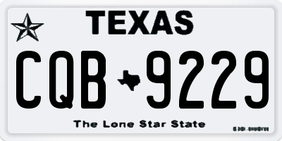 TX license plate CQB9229