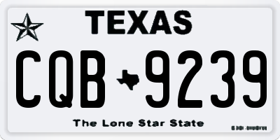 TX license plate CQB9239