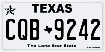 TX license plate CQB9242