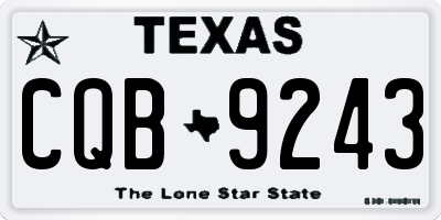 TX license plate CQB9243