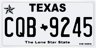 TX license plate CQB9245