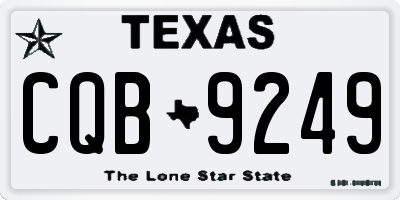 TX license plate CQB9249