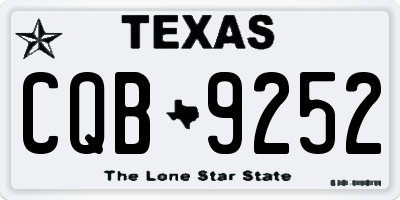 TX license plate CQB9252