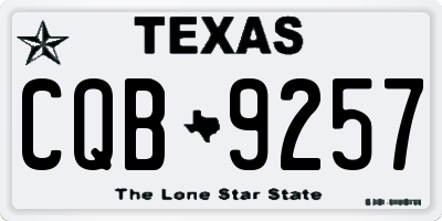 TX license plate CQB9257