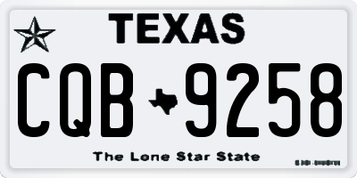 TX license plate CQB9258